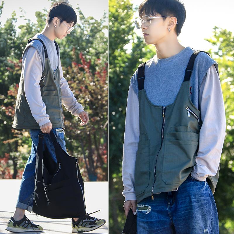 山系露营户外围裙马甲机能牛仔野营钓鱼园艺咖啡师男女工作服定制