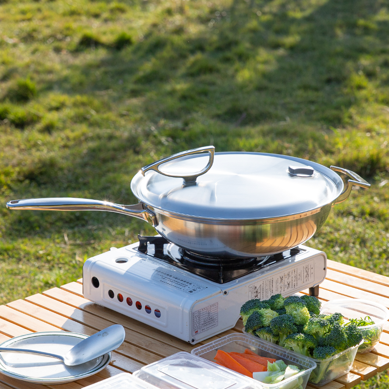 百灵鸟系列18-10不锈钢32cm炒锅