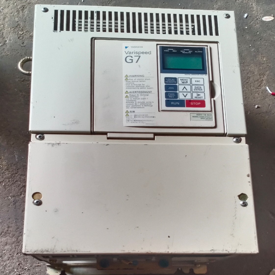 安川变频器CIMR-G7A4018二手拆机185KW400