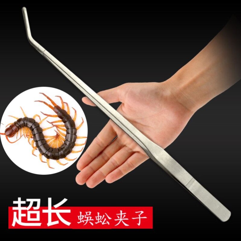蜈蚣夹子不锈钢镊子超长爬虫蝎子喂食夹抓蜈蚣神器逮夹蜈蚣的夹.