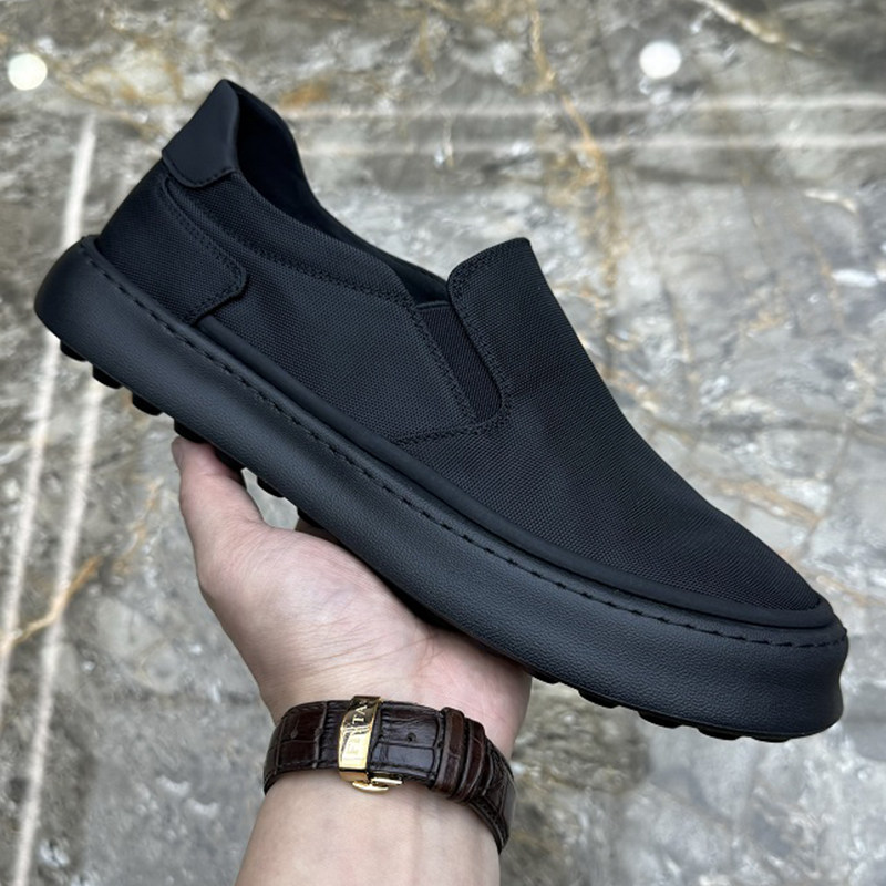 新品冰丝布鞋男夏季透气莱卡懒人一脚蹬男鞋时尚轻便软底男款高档