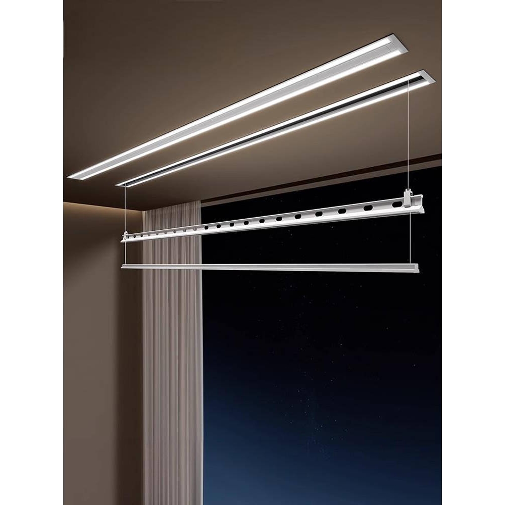 恋晴隐形电动晾衣架嵌入式隐藏阳台家用升降晒晾杆凉家用晒衣架