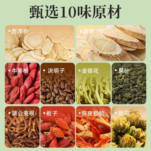 洋参黄芪菊包花枸茶正品茶菊花枸杞决明子中式药西材杞非NQG养生