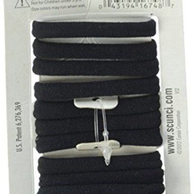 极速Conair Scunci No Damage Elastics  BlacTk  12 Count