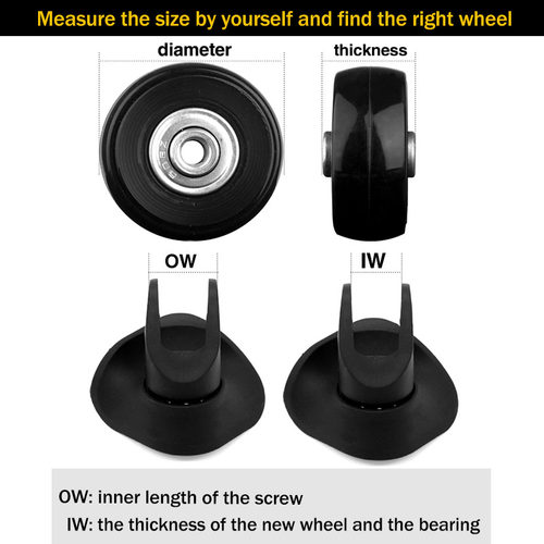 新品Luggage hwheels repalcement trolley case pulley wheel mu