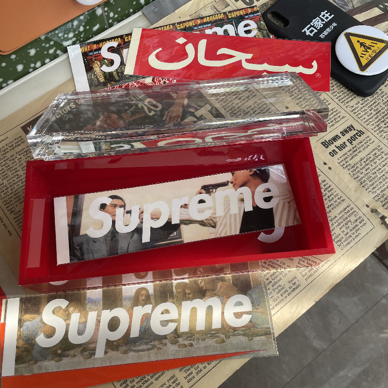 极速现货aSup 16FW Box logo压克力收纳盒 bogo潮流配件王嘉尔同