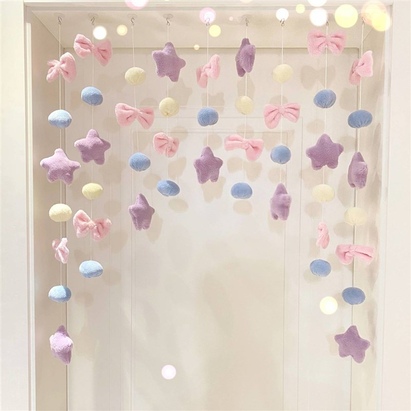 极速房门挂饰小门帘家居卧室门帘儿童房K门少女心挂帘墙面装饰免