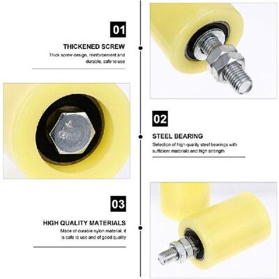 新品.4PCS 50X70mm Nylon Steel FAlat Roller Bearing Guiding W