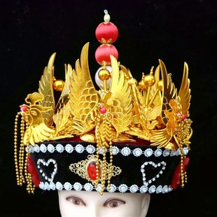 极速新品清朝f太后帽 皇后帽 娘娘六凤冠帽子 古装影视剧服装