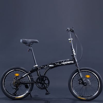 极速三河马141620寸折叠v变速碟刹成人儿童男女超轻便单车小轮自