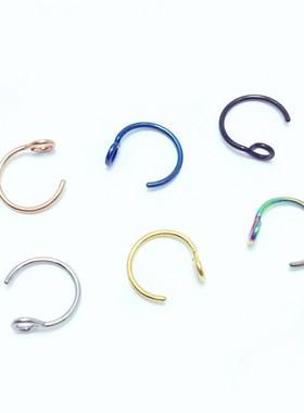 极速5pcs/Lot 6 Colors Fake Nose Ring Clip On NosTe Ring Faux