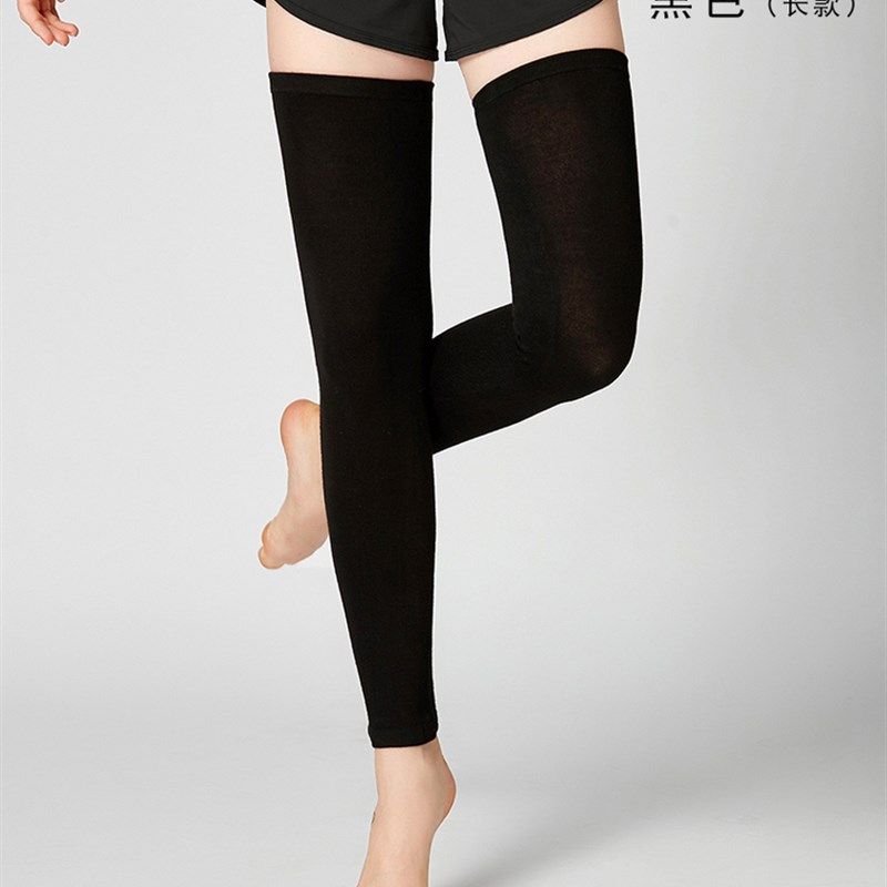 极速纯棉护腿薄款女夏季保暖过膝袜套空调M房腿套男防寒加长筒护
