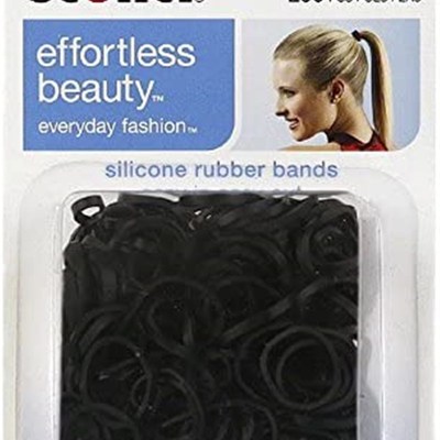 极速Scunci 1619803a048 Bvlack Hair Rubber Bands 250 Count