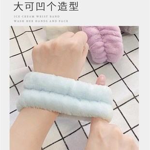 套洗漱防湿袖 极速洗脸手腕带神器吸水到袖 口挡水擦汗手环N吸汗袖