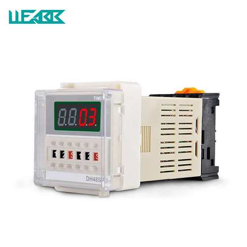 极速DH48S-S小型数显延时继电器220EV/24V/12V循环控制延时可调继