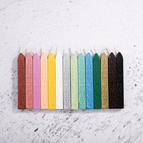 新品5pcs/set Wax Stick Vintxage Engraving Design Colorful Ca