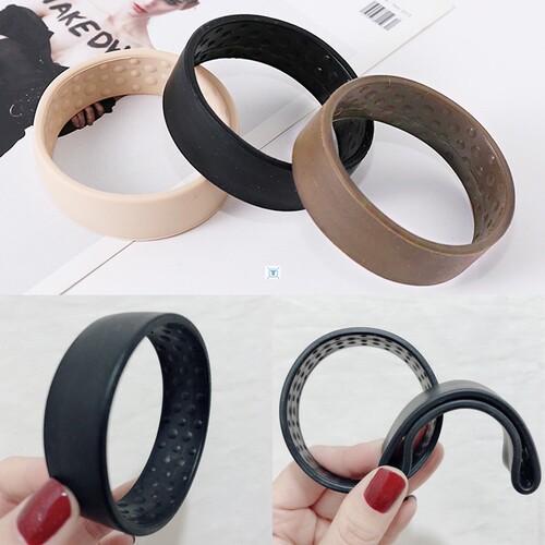 新品New Silicone Foldable StatiBonary Elastic Hair Bands For