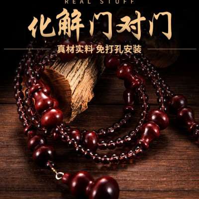 极速桃木葫芦珠帘门帘水晶隔w断帘卧室客厅玄关厕所帘子挂帘家用