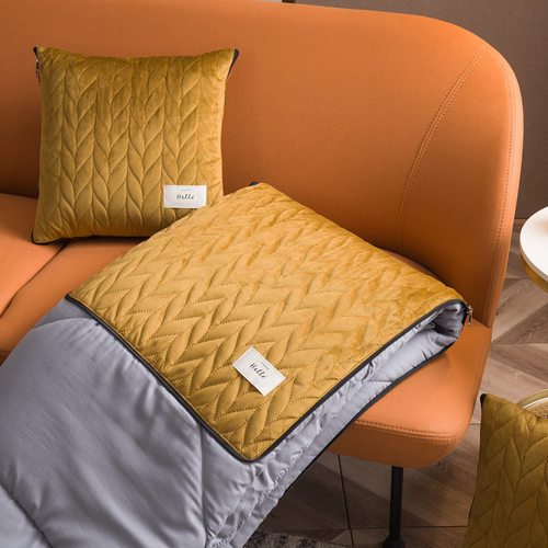 极速丝绒抱枕被子两用o三合一车载午睡空调被汽车加厚毯子秋冬多