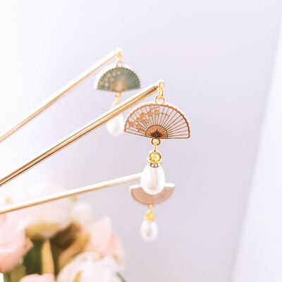 极速Chinese Japanese Stylev Metal Hair Sticks With Tassels E