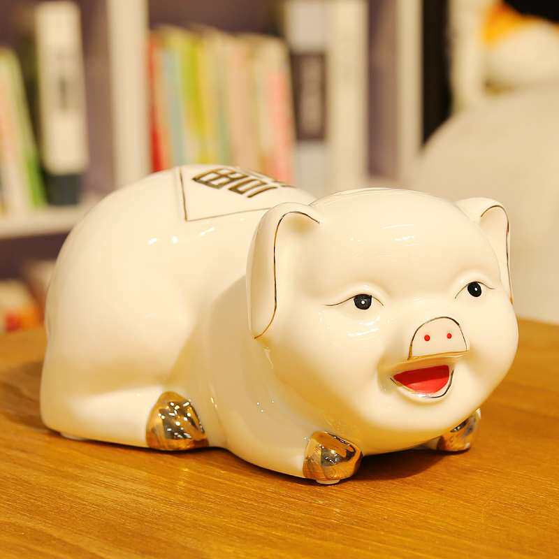 新品存钱罐成人儿童开业r摆件金猪储蓄罐储钱罐陶瓷超大号小猪活
