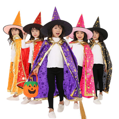 极速Kostum Halloween Anak-anak Bintang Penyihir PenyXihir Ju