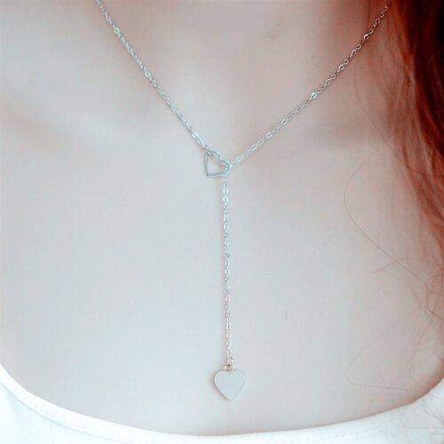 新品Accessories Simple Copper Peach Heart LoOve Pendant Adju