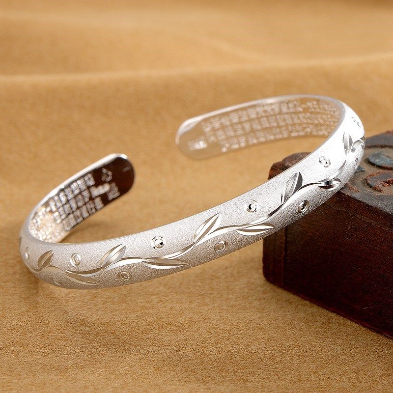 极速银手镯送妈妈婆婆长辈老y人实用中秋节礼物送奶奶生日的礼物