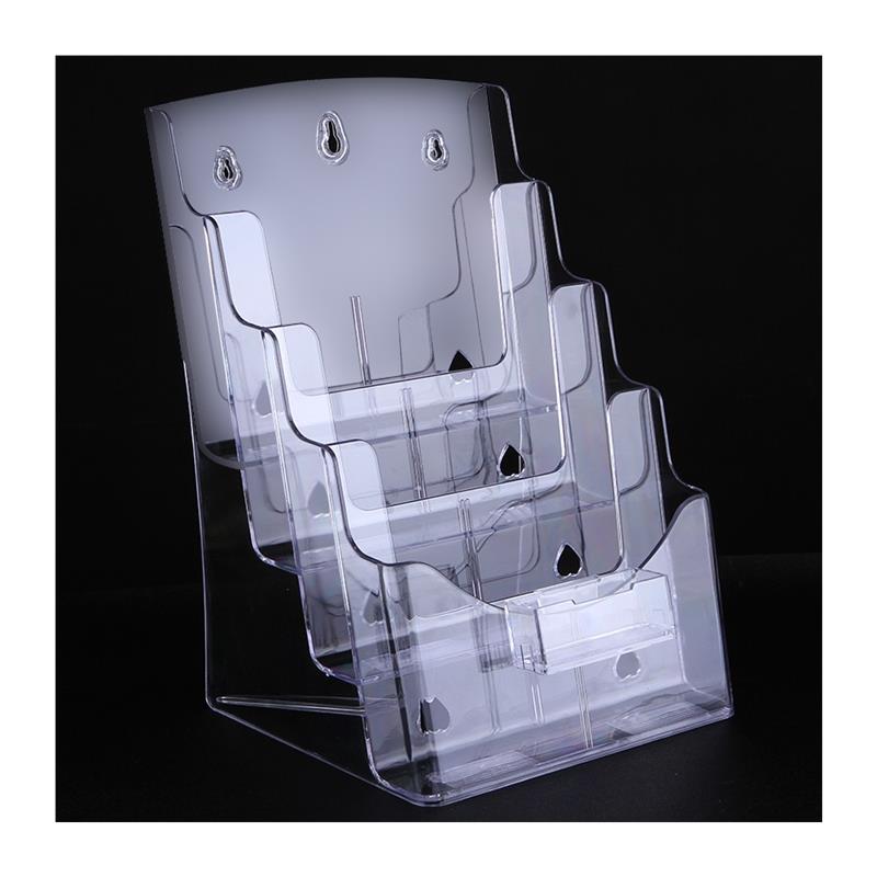 极速a4压克力三层资料架盒v宣传册展示架透明桌面目录彩页折页传