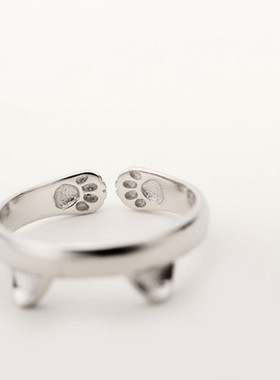 极速Cute Ring Cat Ear Finger RinBg Open Design Fashion Ring