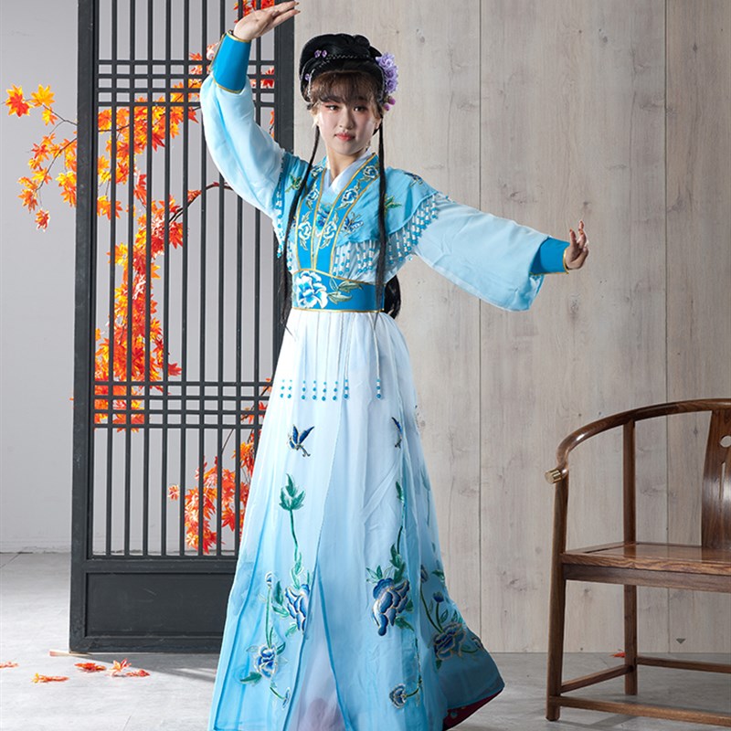 极速新款越剧花旦衣戏服古t装演出服黄梅戏武旦衣戏曲舞台表演服