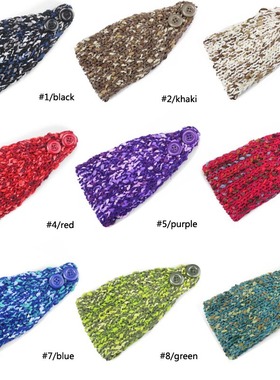 极速Seersucker Knit Hqeadband Ladies Ear Guards Warm Color H