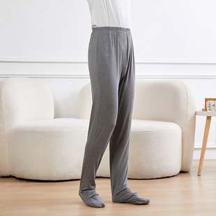 极速连袜睡裤 包脚护脚踝月子X男女保暖护 纯棉成人带脚套宽松薄款