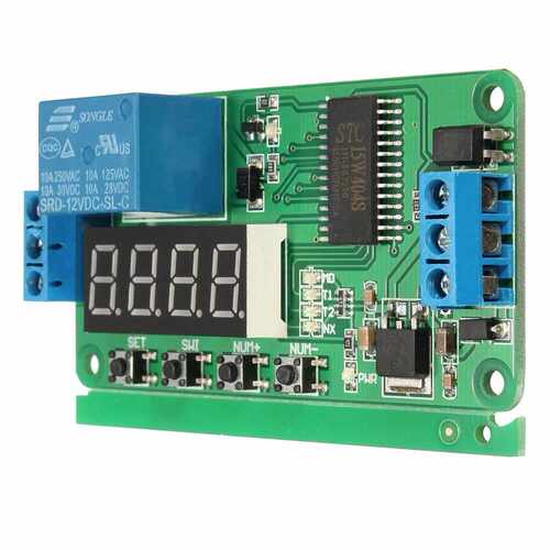 新品DC 12V Multifunctqion PLC Self-lock Delay Relay Cycle Ti