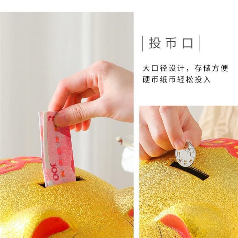 新品G陶瓷金猪存钱罐储蓄罐储钱罐超大号硬币纸币儿童.礼物开业摆
