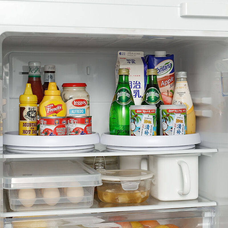 极速霜山旋转托盘多n用途厨房调料收纳盒圆形置物架家用收纳转盘