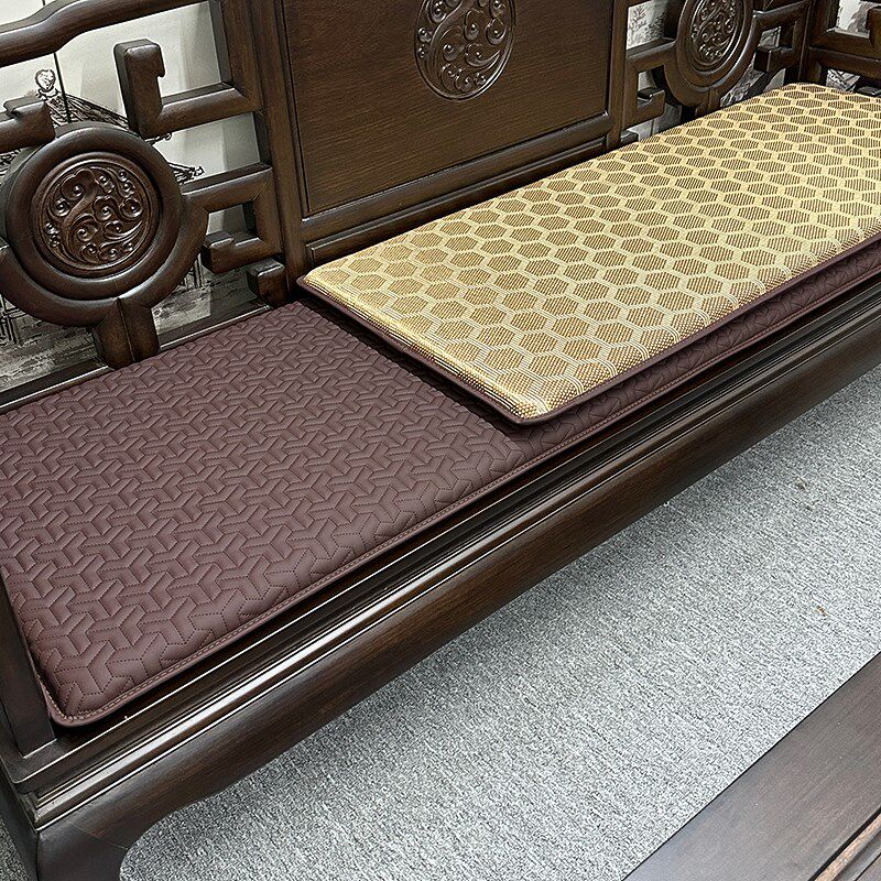 极速夏季红木沙发坐垫凉席四季通用实木椅子M茶椅座垫防滑双面两