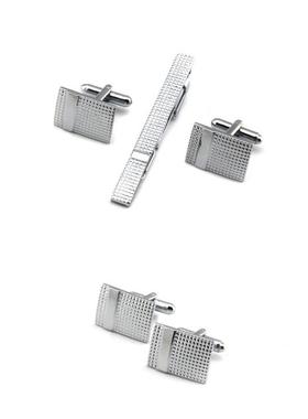 极速Gold Tie Clip and Cufflink Set For MenM Classic Meter Ti