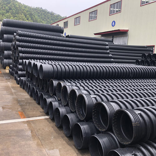 极速新品HDPE缠绕增强管B型结构壁克拉管高密度聚乙X烯波纹管钢带