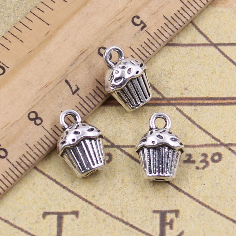 极速古银色DIY吊坠k 饰品配件 蛋糕 13x10x8mm 20个 Y10287