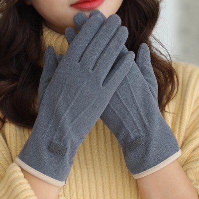 手套女士冬季保暖加绒加厚骑行骑车春秋款冬天防风防寒户外手套男