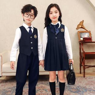 幼儿园园服儿童英伦风班服中小学生校服合唱钢琴表演服花童礼服秋