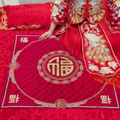坐福垫加密刺绣优质软绸缎