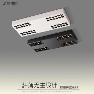 无主灯卧室客厅方形斗胆防眩射灯吸顶led天花筒灯 超薄极简明装