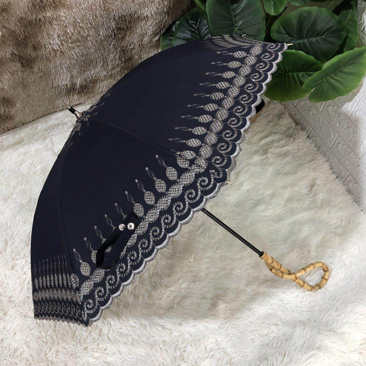 珍藏版古董伞棉布刺绣工艺遮阳伞日商定制手动伸缩长柄伞竹手柄女,居家日用,伞,淘宝优惠券,粉丝福利购,淘宝优惠卷