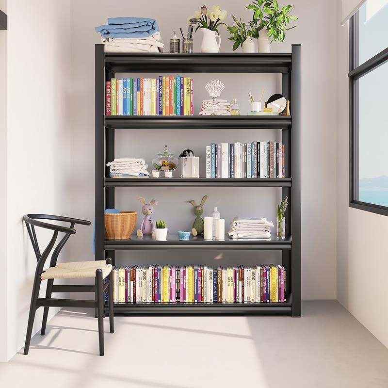 皇球家用客厅置物架多层落地货架阳台铁架子黑色仓库储物大型收纳