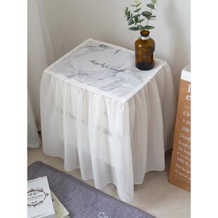 全包式床头柜套罩棉麻小清新防水桌布网红 布艺盖布ins风卧室北欧