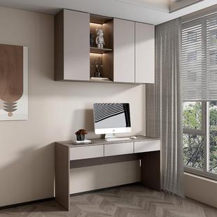 壁挂式悬空书桌墙上悬挂悬浮台式电脑桌家用卧室收纳书柜书架组合