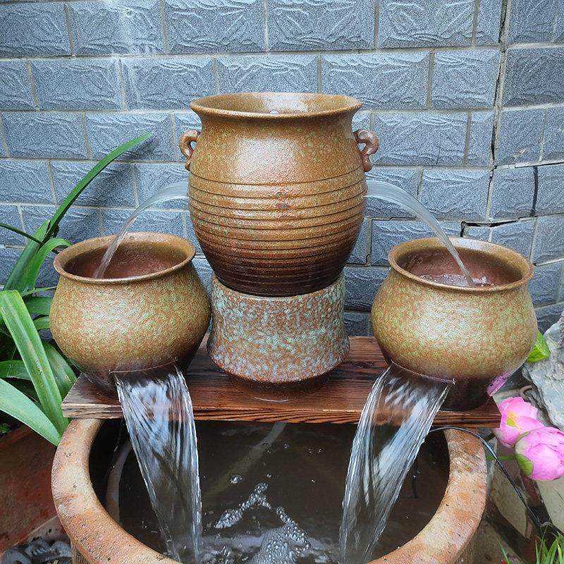 鱼缸循环瀑布造型流水陶罐新居乔迁庭院造景增氧过滤流水摆件,家居饰品,流水摆件,淘宝优惠券,粉丝福利购,淘宝优惠卷