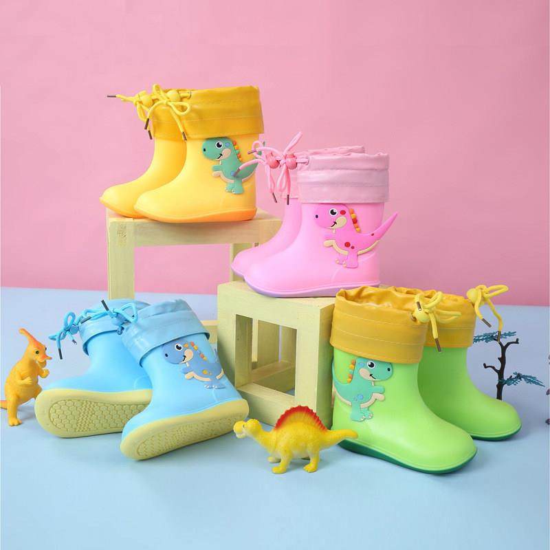 可爱儿童雨靴小童防滑轻便小学生水鞋宝宝防水加绒雨鞋男女童卡通